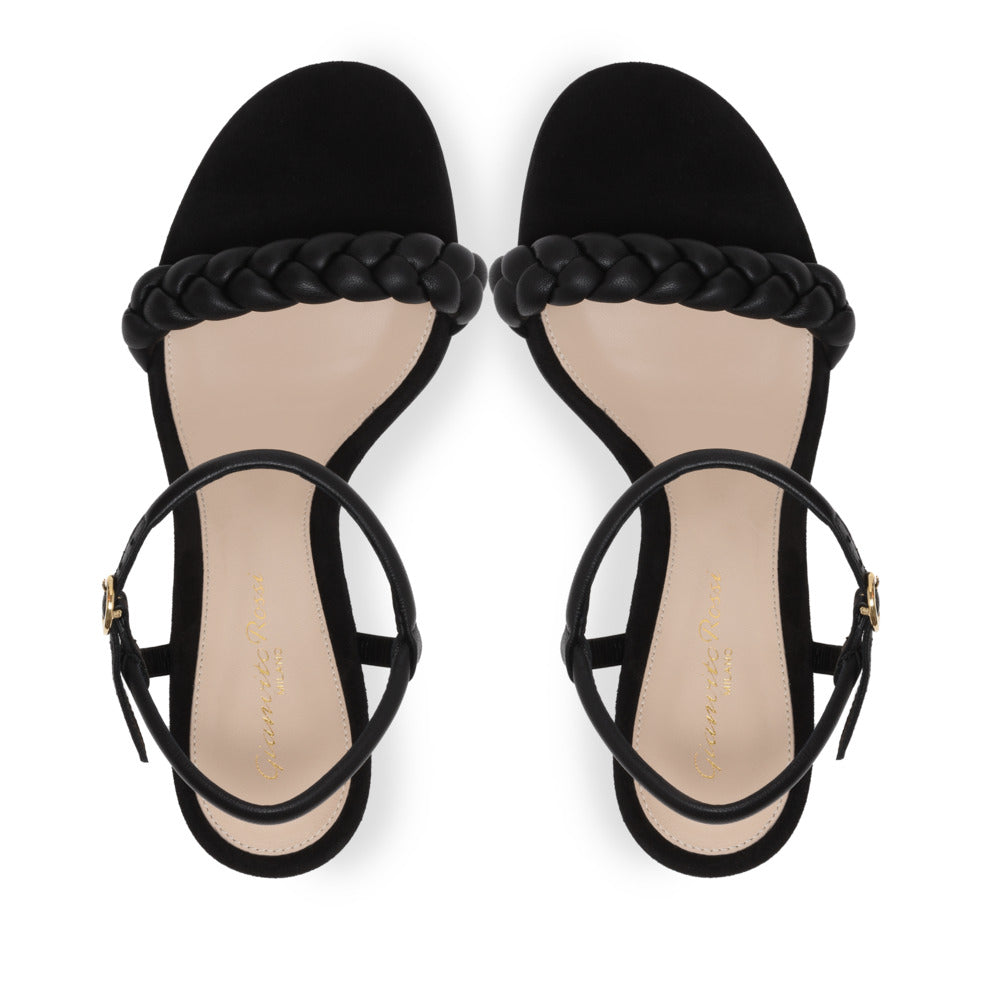 Sandales Cruz 60 en cuir lisse - Noir