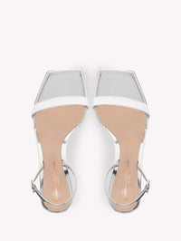 Sandales Ribbon Kitten 55 en cuir lisse - Argent