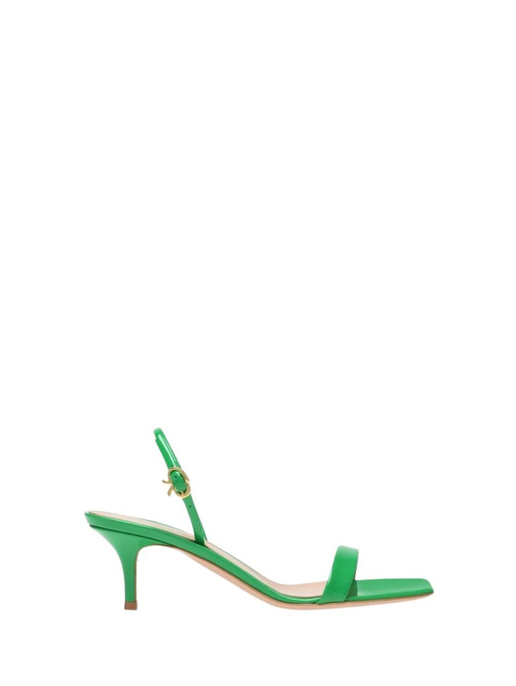 Sandales Ribbon Kitten 55 en cuir verni - Vert