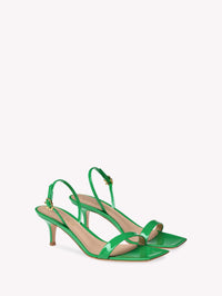 Sandales Ribbon Kitten 55 en cuir verni - Vert