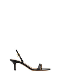 Sandales Ribbon Kitten 55 en cuir verni - Noir
