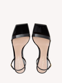 Sandales Ribbon Kitten 55 en cuir verni - Noir