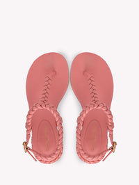 Sandales Ravello en cuir lisse - Rose