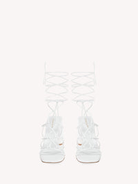 Sandales Minas 85 en cuir lisse - Blanc