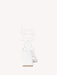Sandales Minas 85 en cuir lisse - Blanc
