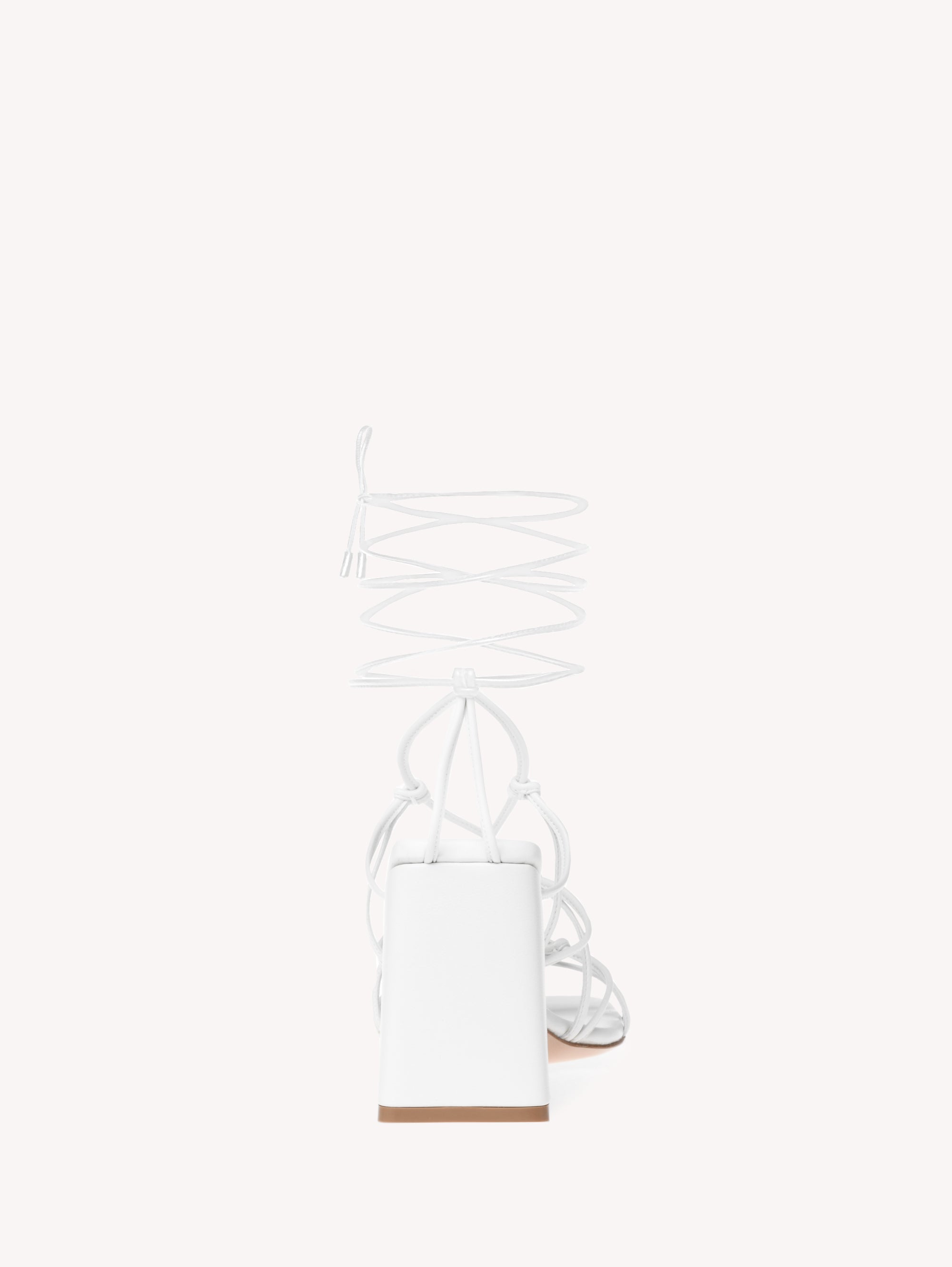 Sandales Minas 85 en cuir lisse - Blanc