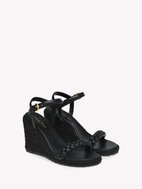 Espadrilles Cruz 85 en cuir lisse - Noir