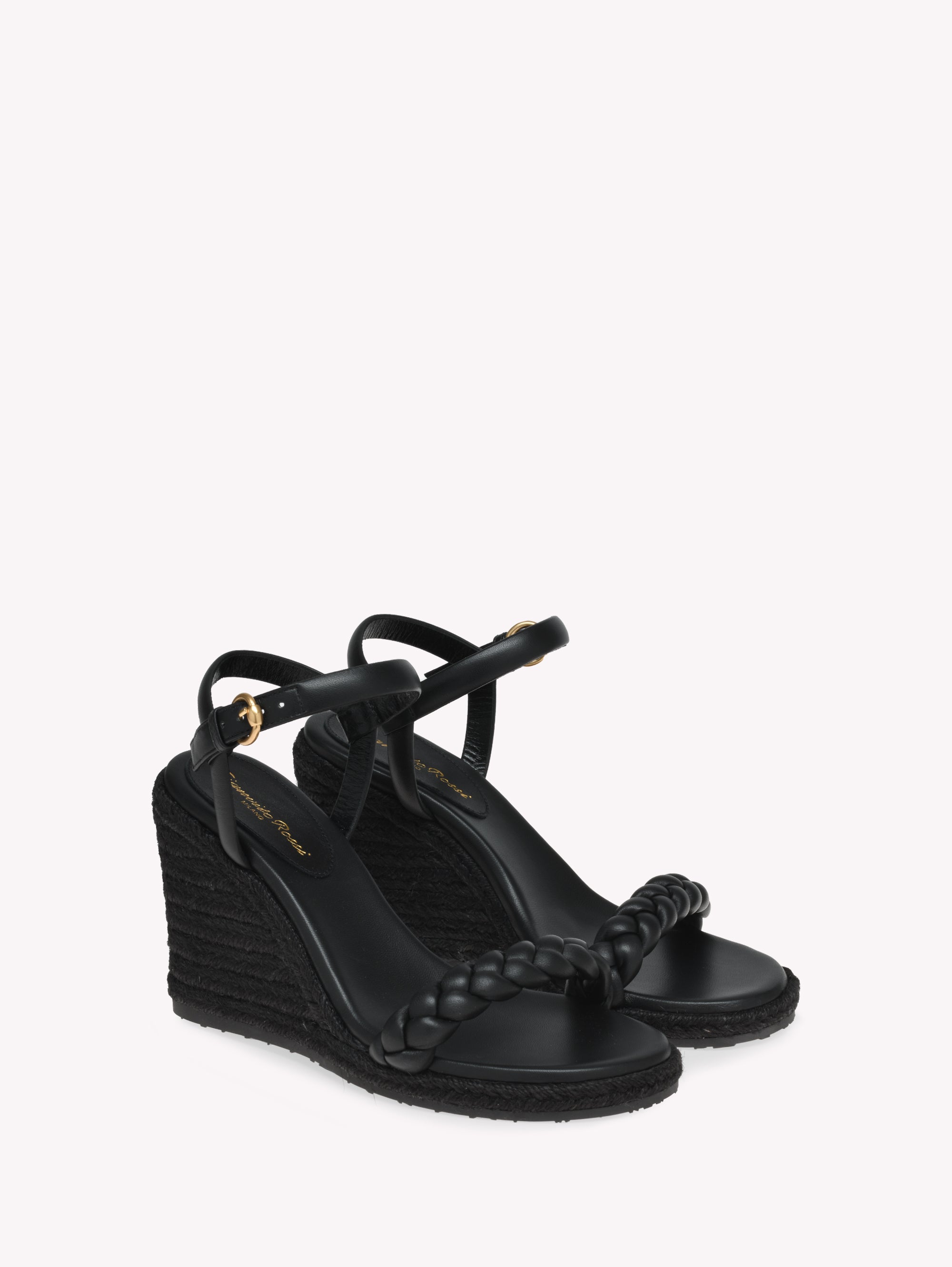 Espadrilles Cruz 85 en cuir lisse - Noir