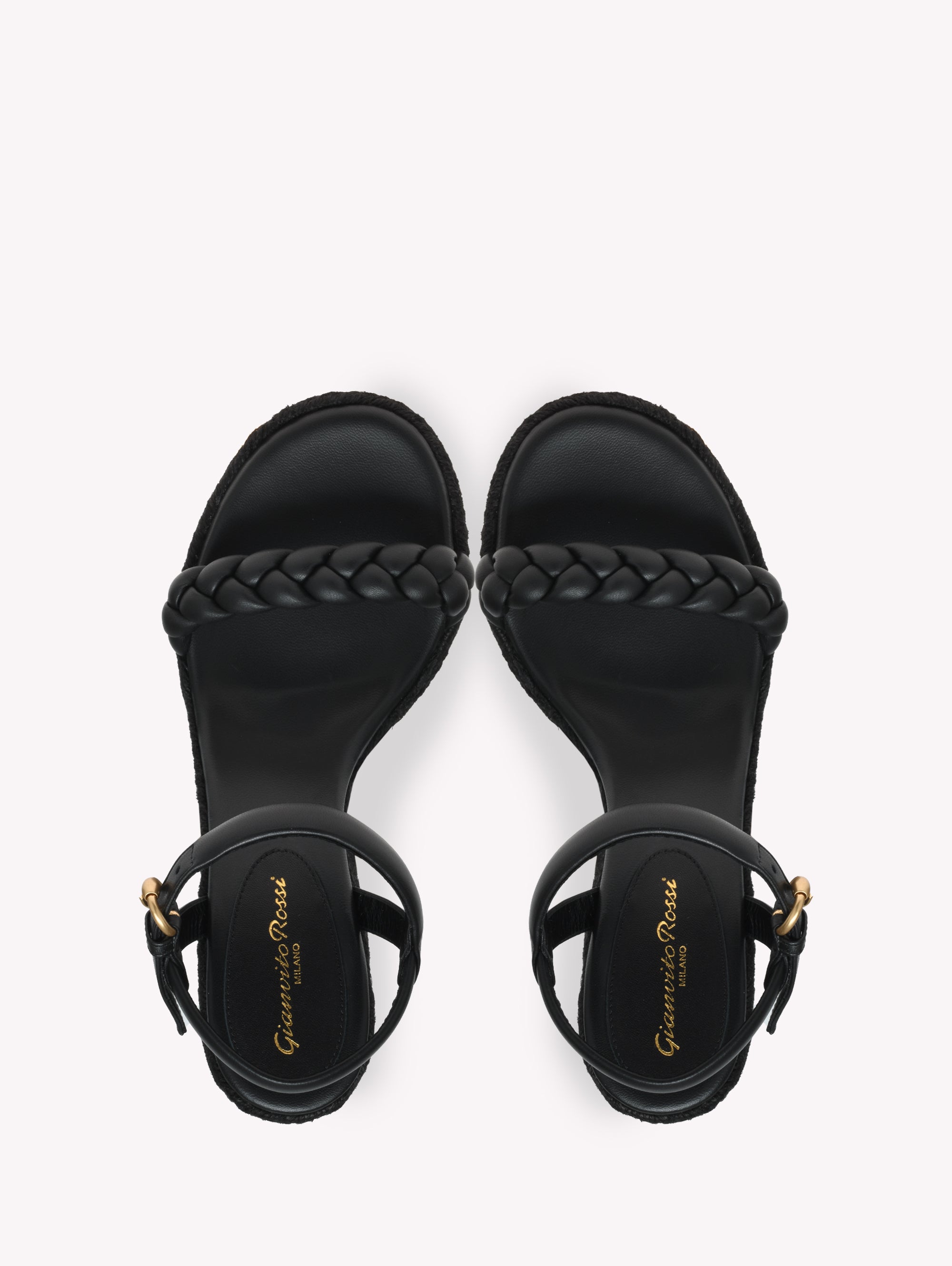 Espadrilles Cruz 85 en cuir lisse - Noir