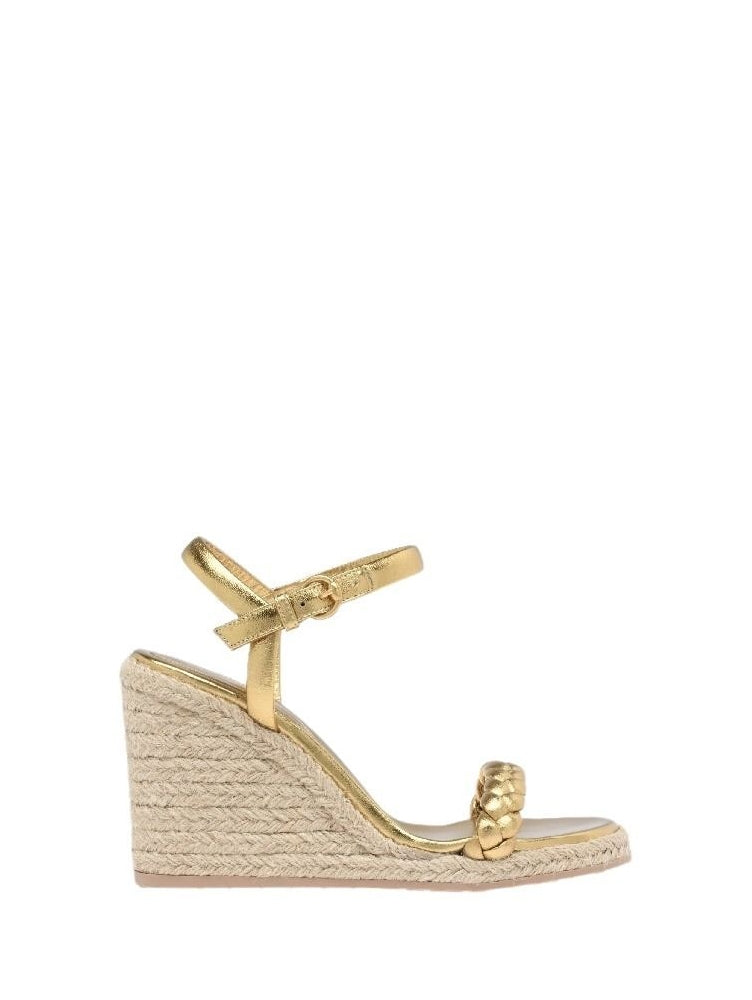 Espadrilles Cruz 85 en cuir lisse - Or Mekong
