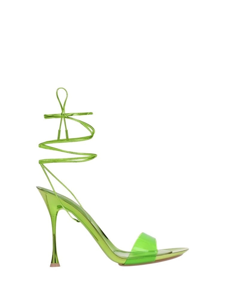 Sandales Spice 110 en cuir lisse - Vert