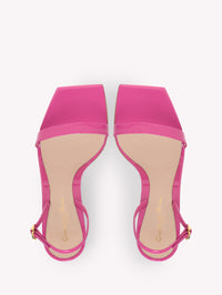 Sandales Ribbon Stiletto 85 en cuir lisse - Rose