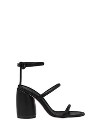 Sandales Adrie 95 en cuir lisse - Noir