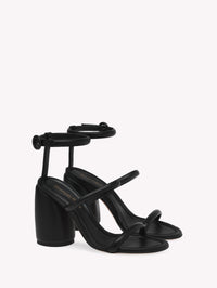 Sandales Adrie 95 en cuir lisse - Noir