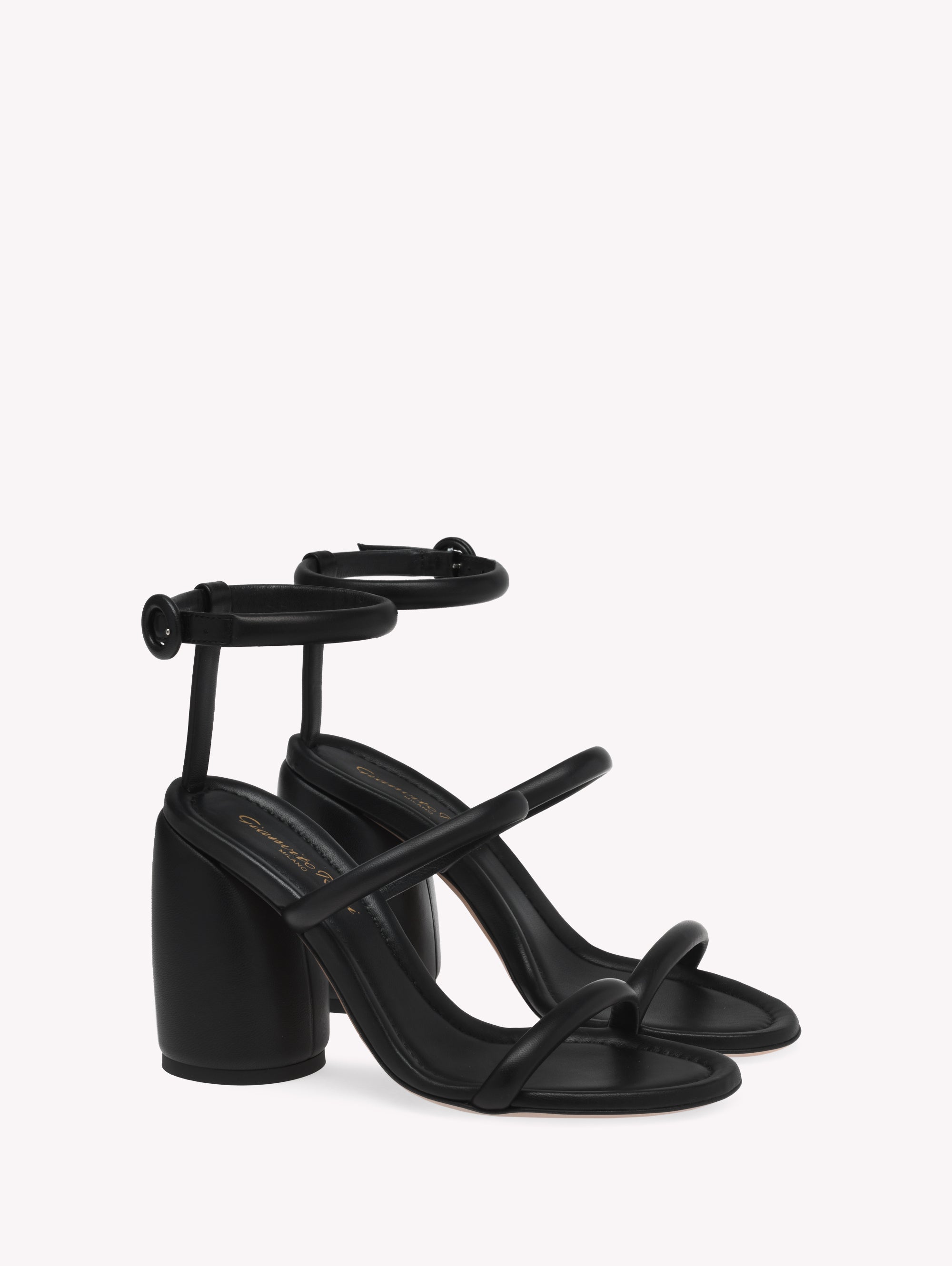 Sandales Adrie 95 en cuir lisse - Noir
