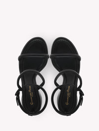 Sandales Adrie 95 en cuir lisse - Noir