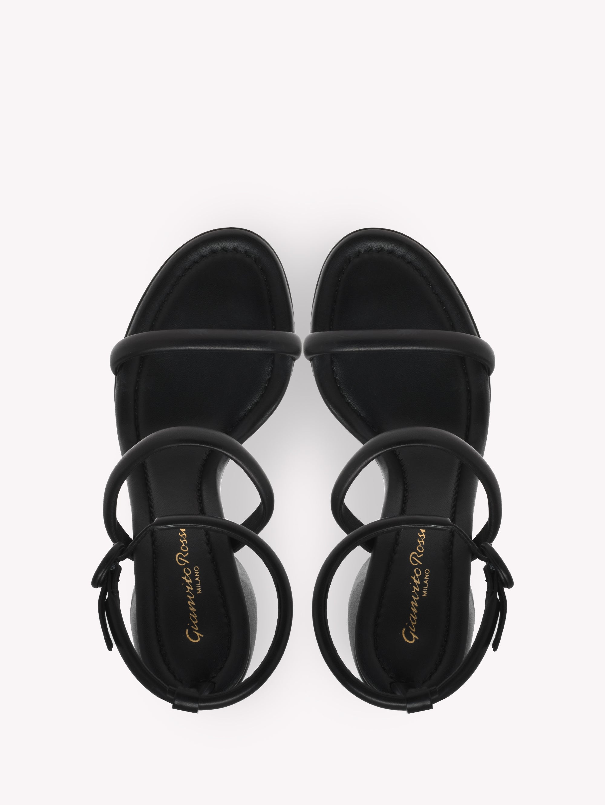 Sandales Adrie 95 en cuir lisse - Noir