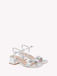 Sandales Lena 45 en cuir lisse - Argent