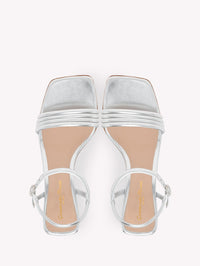 Sandales Lena 45 en cuir lisse - Argent