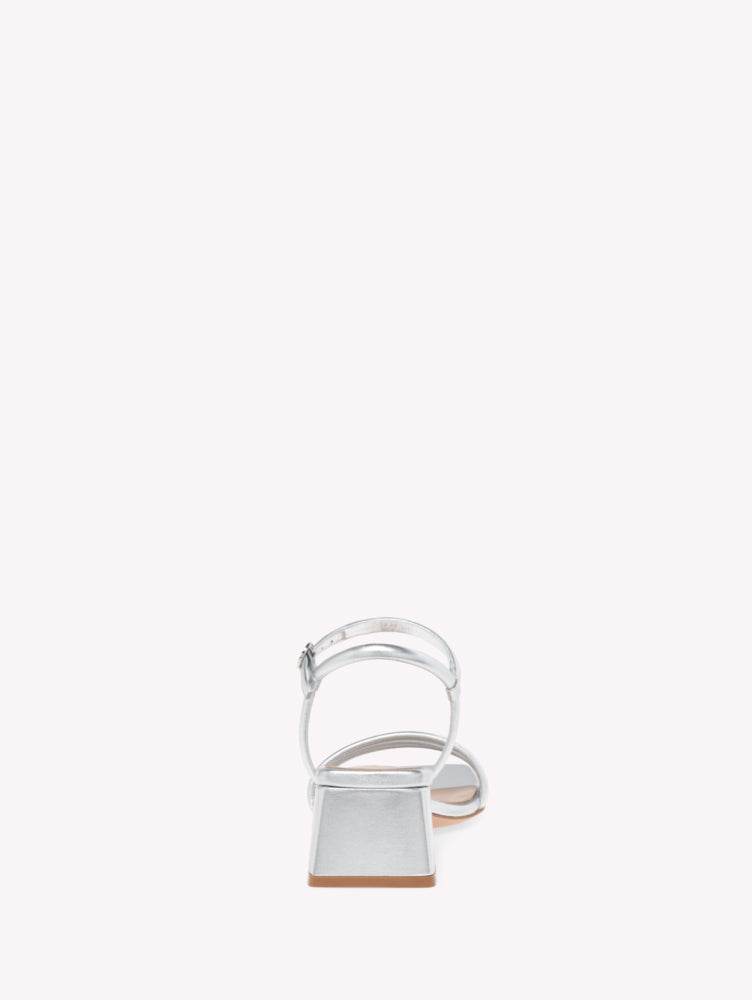 Sandales Lena 45 en cuir lisse - Argent