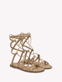 Sandales Vesta en cuir lisse - Brun