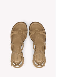 Sandales Vesta en cuir lisse - Brun