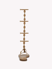 Sandales Shanti Gladiator en cuir lisse - Marron