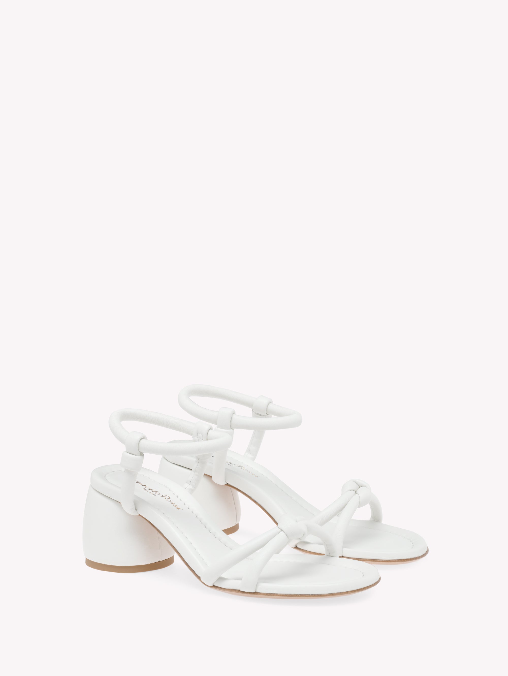 Sandales Cassis 60 en cuir lisse - Blanc