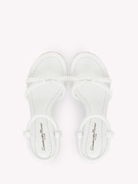 Sandales Cassis 60 en cuir lisse - Blanc