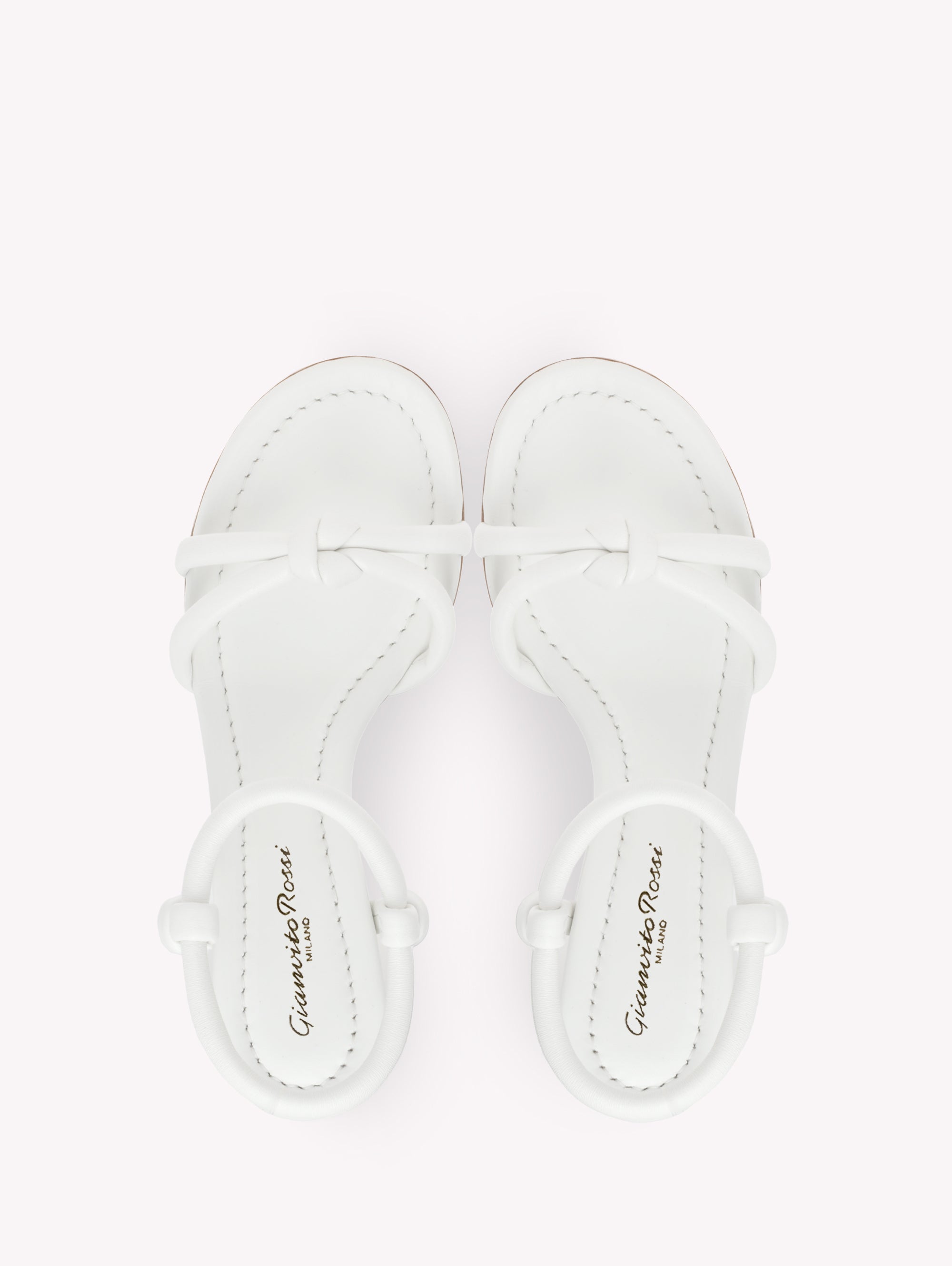 Sandales Cassis 60 en cuir lisse - Blanc