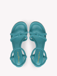 Sandales Cassis 60 en cuir lisse - Bleu