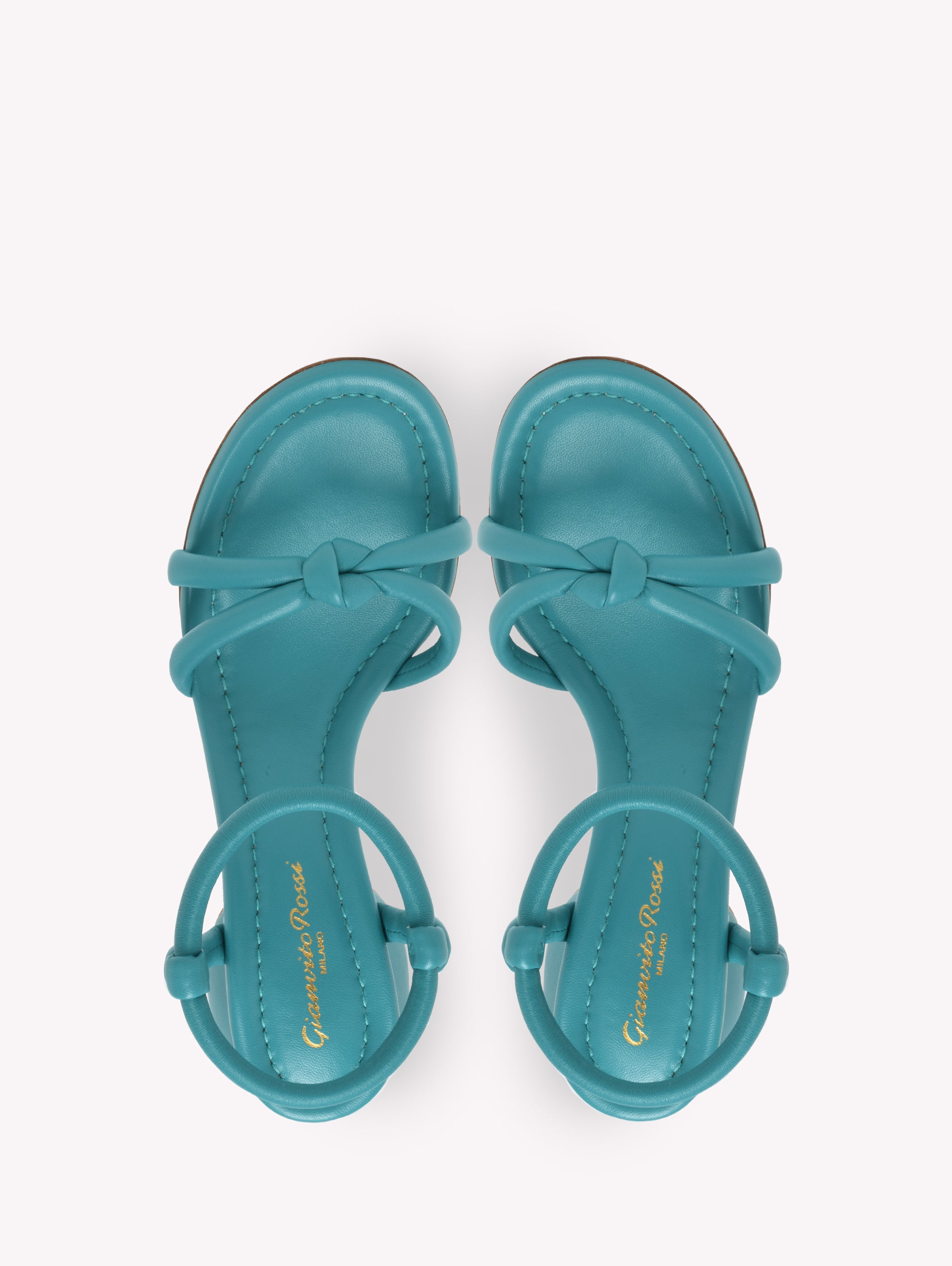 Sandales Cassis 60 en cuir lisse - Bleu