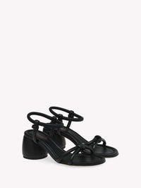 Sandales Cassis 60 en cuir lisse - Noir