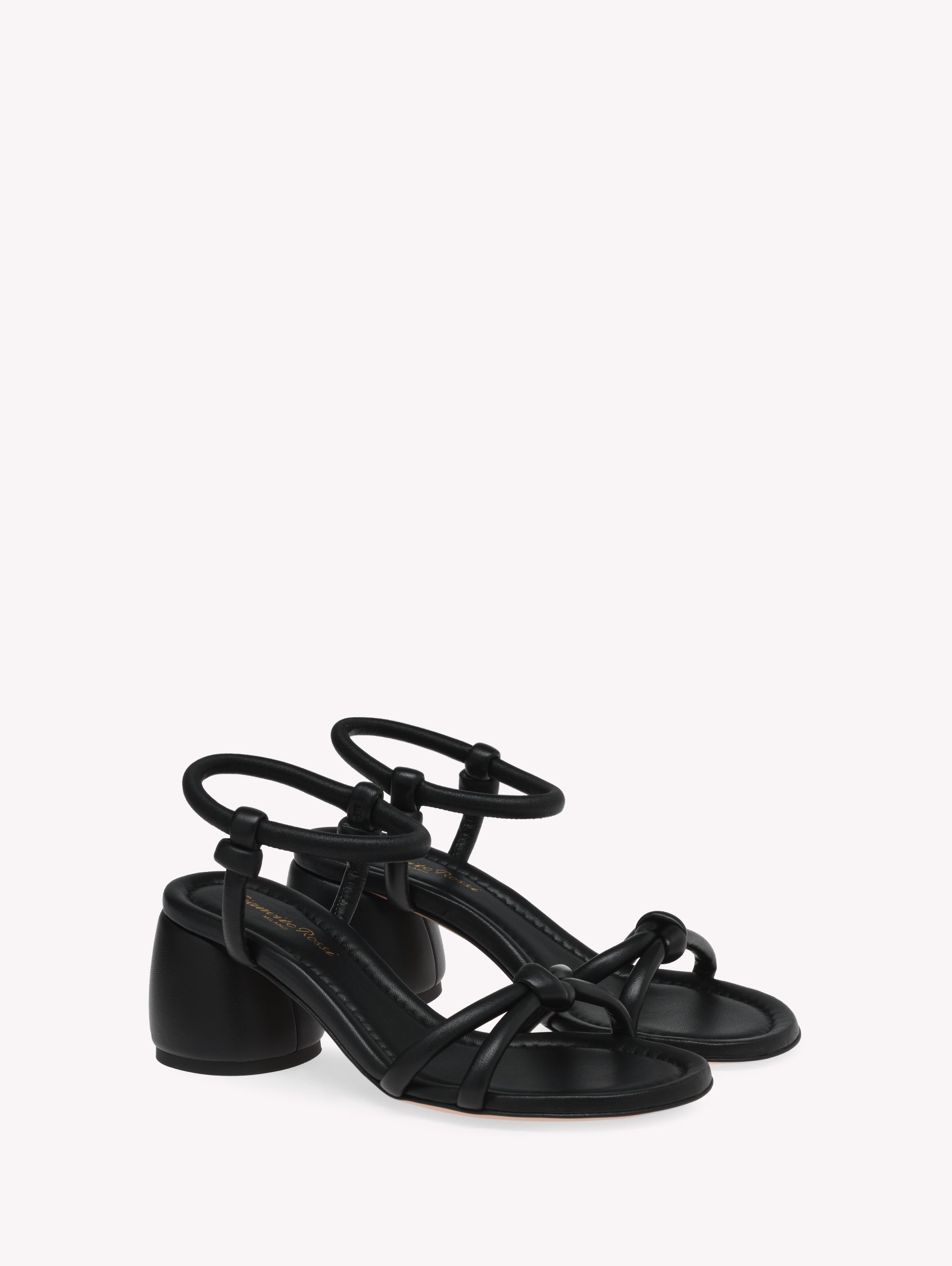 Sandales Cassis 60 en cuir lisse - Noir