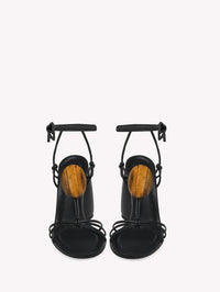 Sandales Pedra 95 en cuir lisse - Noir