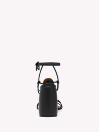 Sandales Pedra 95 en cuir lisse - Noir
