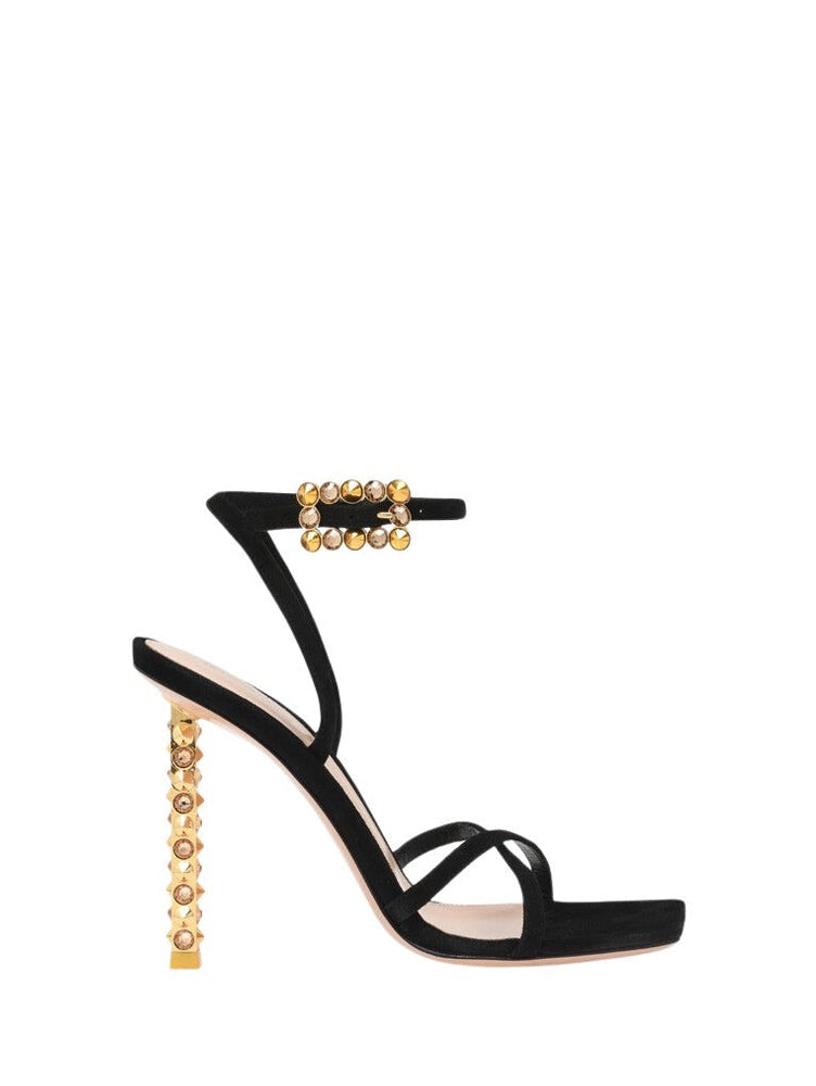 Sandales Wonder 105 en daim - Noir