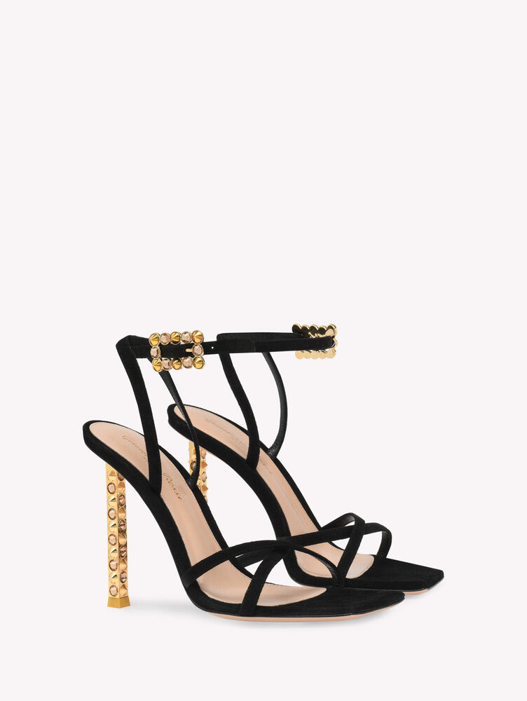 Sandales Wonder 105 en daim - Noir