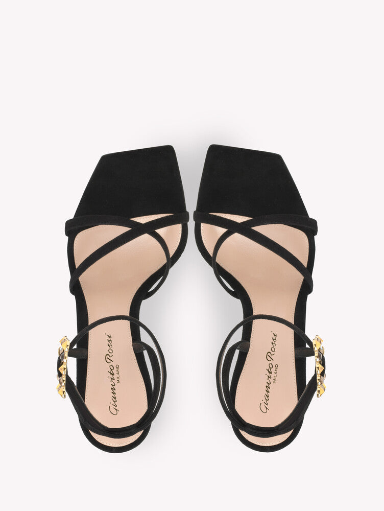Sandales Wonder 105 en daim - Noir