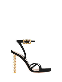 Sandales Wonder 105 en daim - Noir