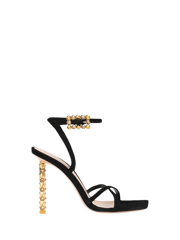Sandales Wonder 105 en daim - Noir