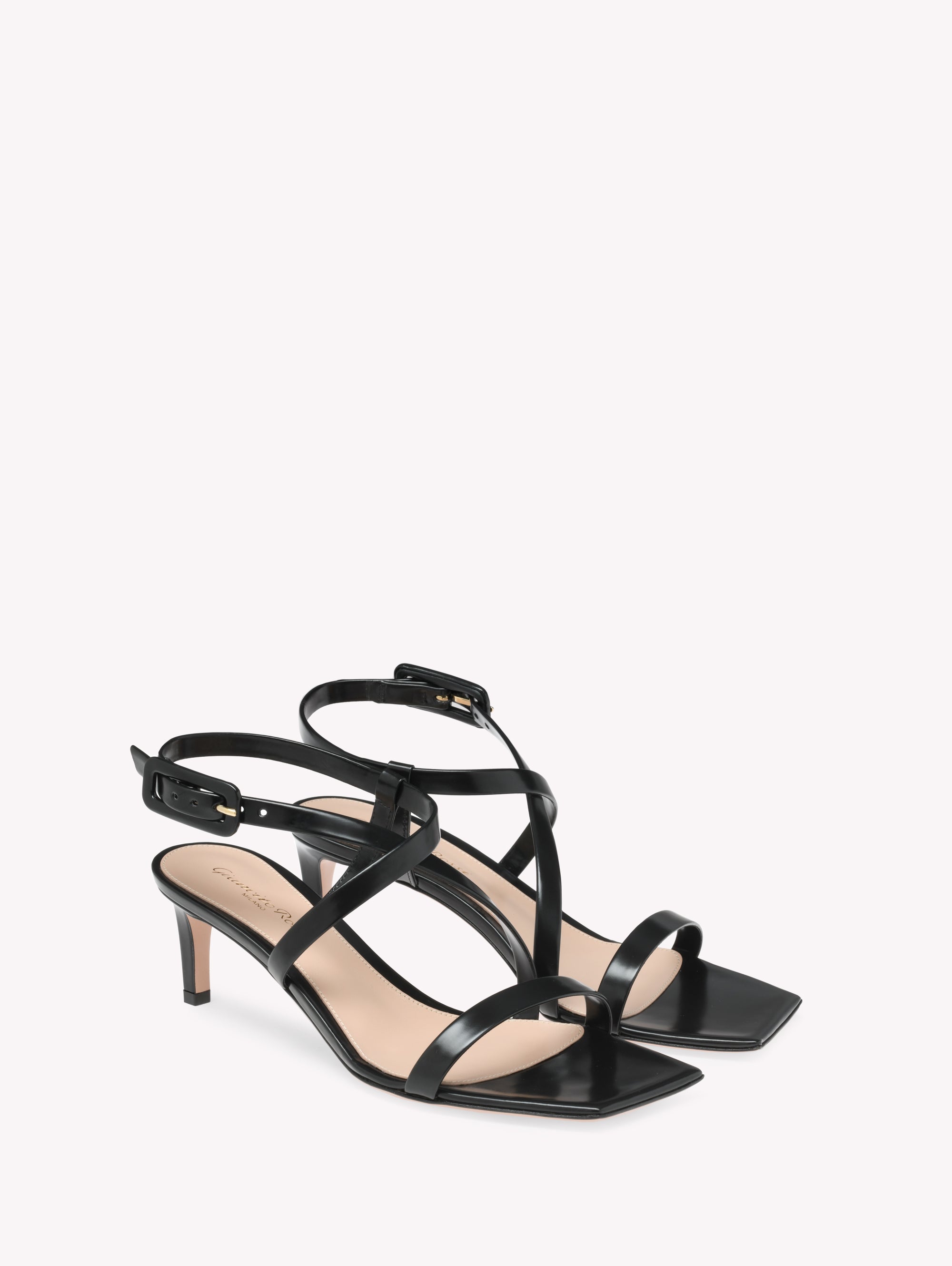 Sandales Lindsay 55 en cuir lisse - Noir