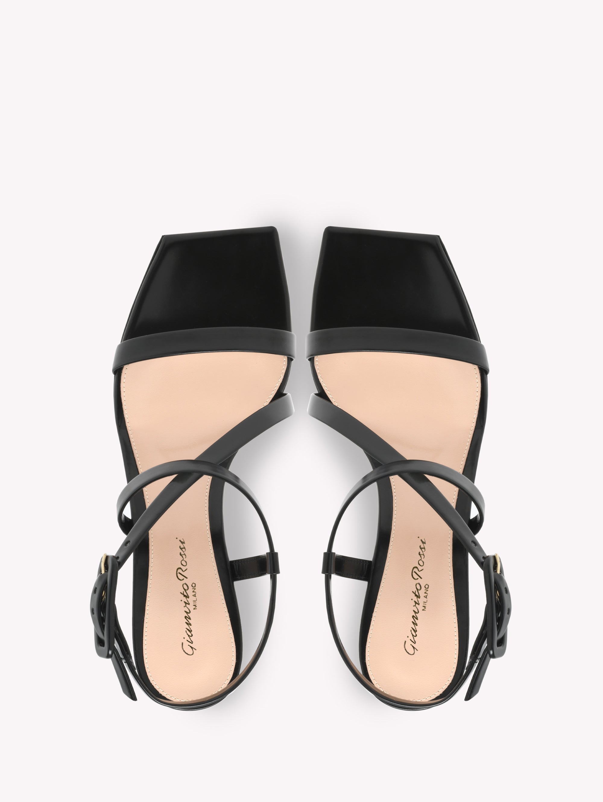 Sandales Lindsay 55 en cuir lisse - Noir