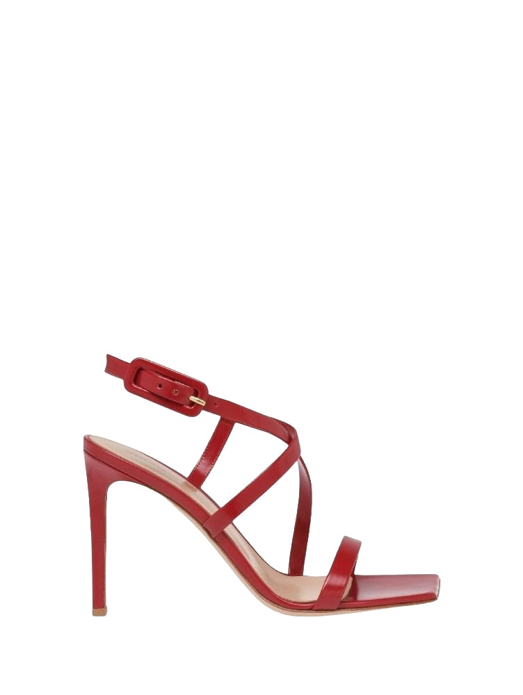 Sandales Lindsay 95 en cuir lisse - Rouge