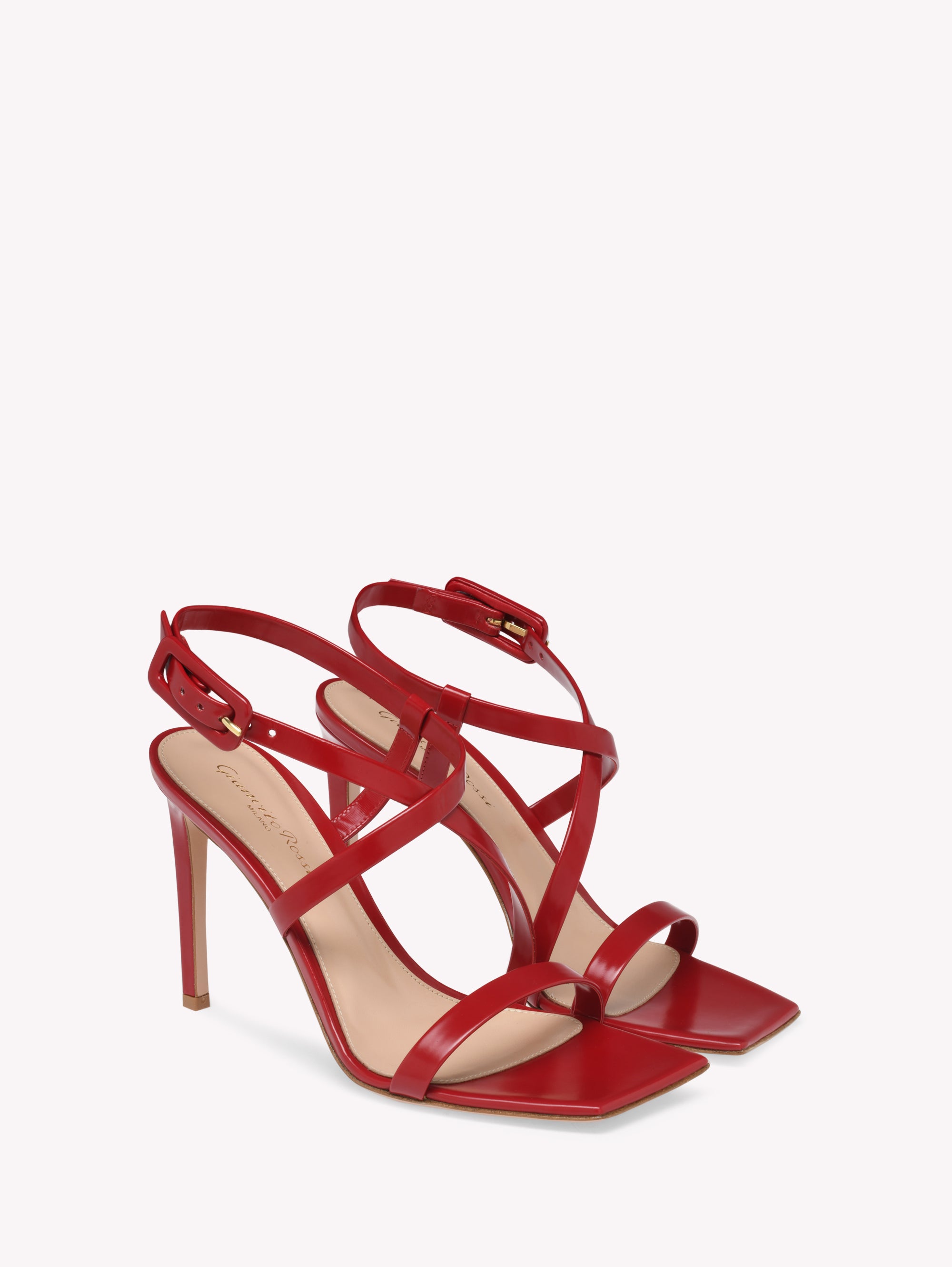 Sandales Lindsay 95 en cuir lisse - Rouge