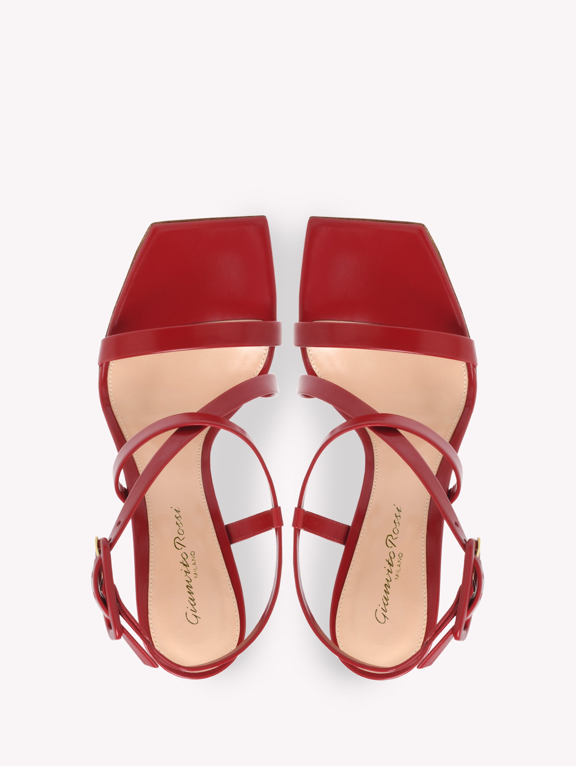 Sandales Lindsay 95 en cuir lisse - Rouge