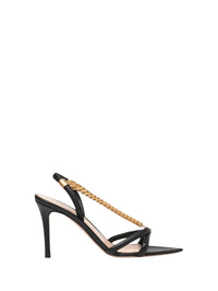 Sandales Minerva 85 en cuir lisse - Noir