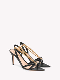 Sandales Minerva 85 en cuir lisse - Noir