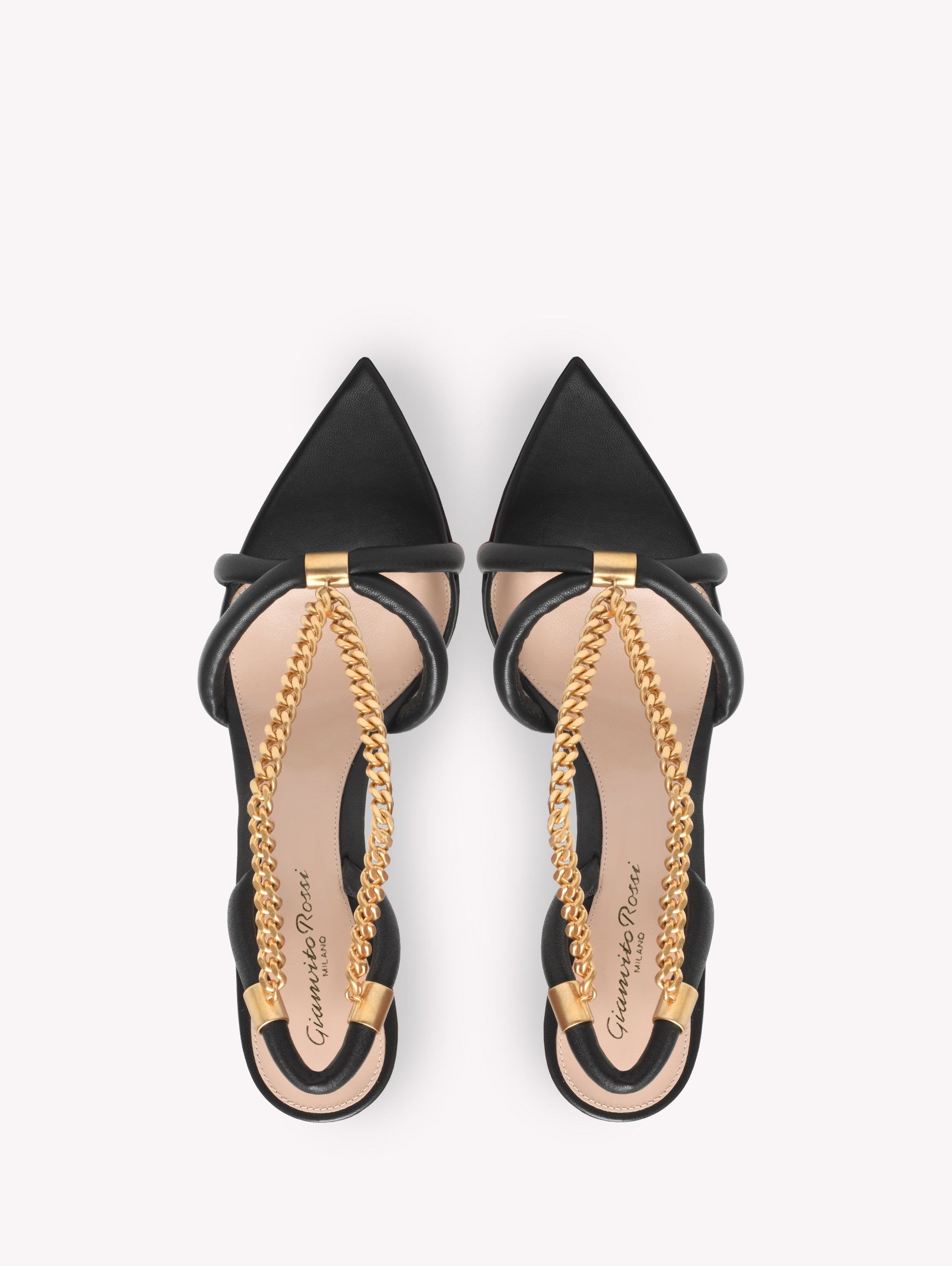 Sandales Minerva 85 en cuir lisse - Noir