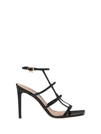 Sandales Mondry 95 en cuir lisse - Noir